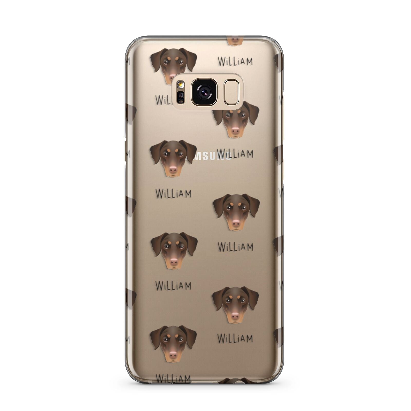 Dobermann Icon with Name Samsung Galaxy S8 Plus Case