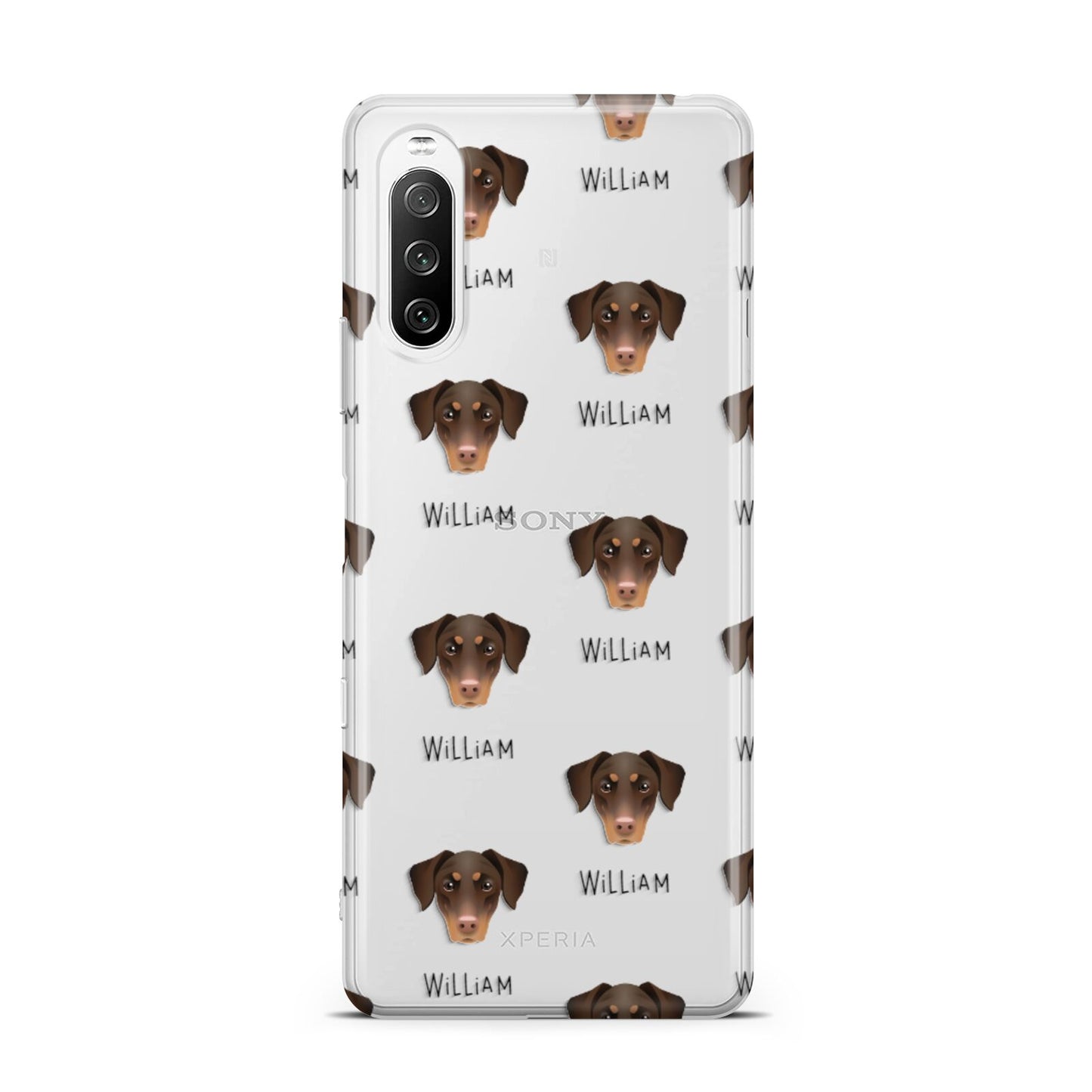 Dobermann Icon with Name Sony Xperia 10 III Case