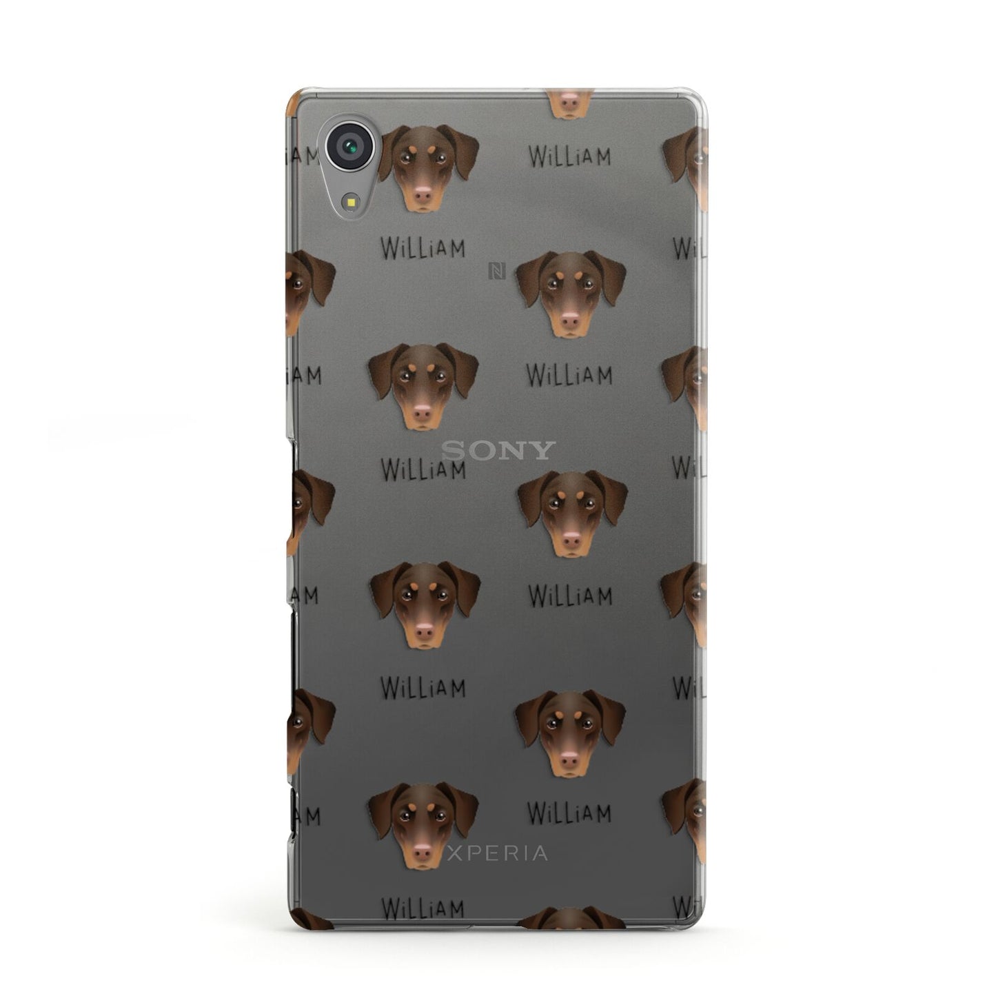 Dobermann Icon with Name Sony Xperia Case