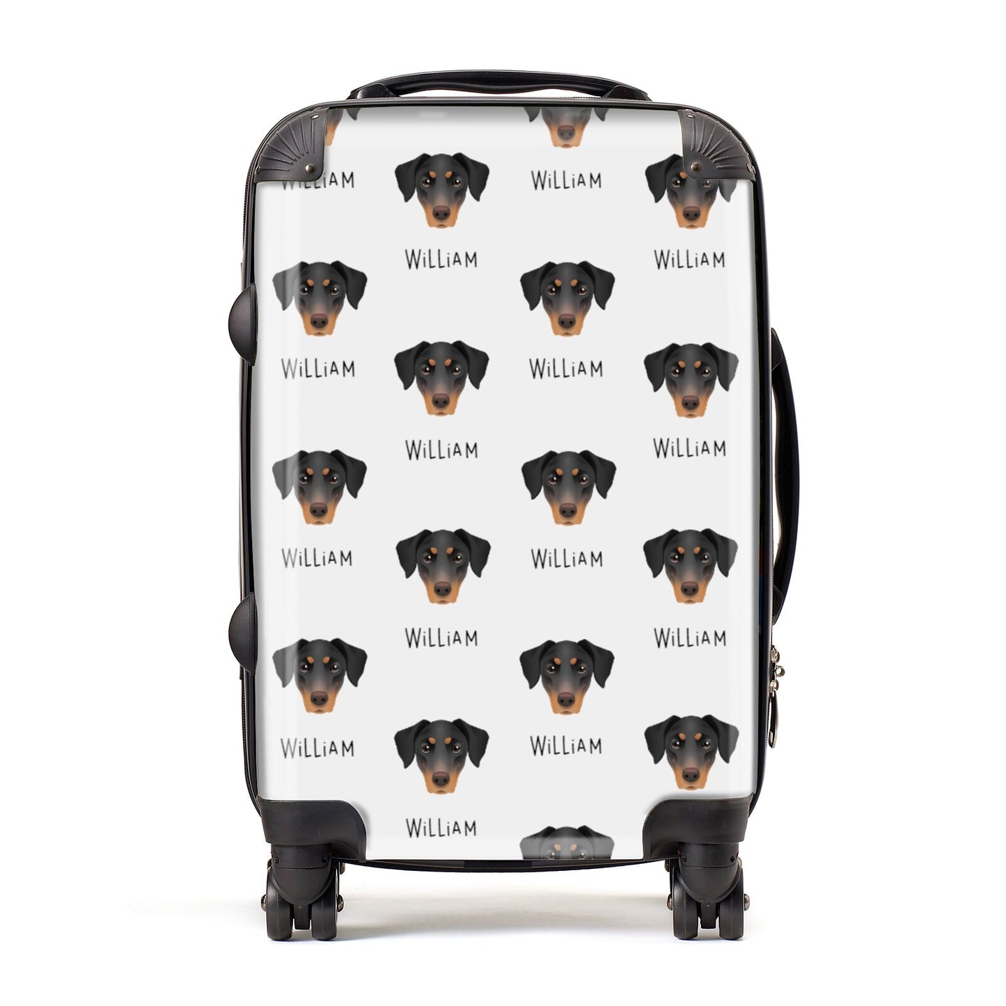 Dobermann Icon with Name Suitcase