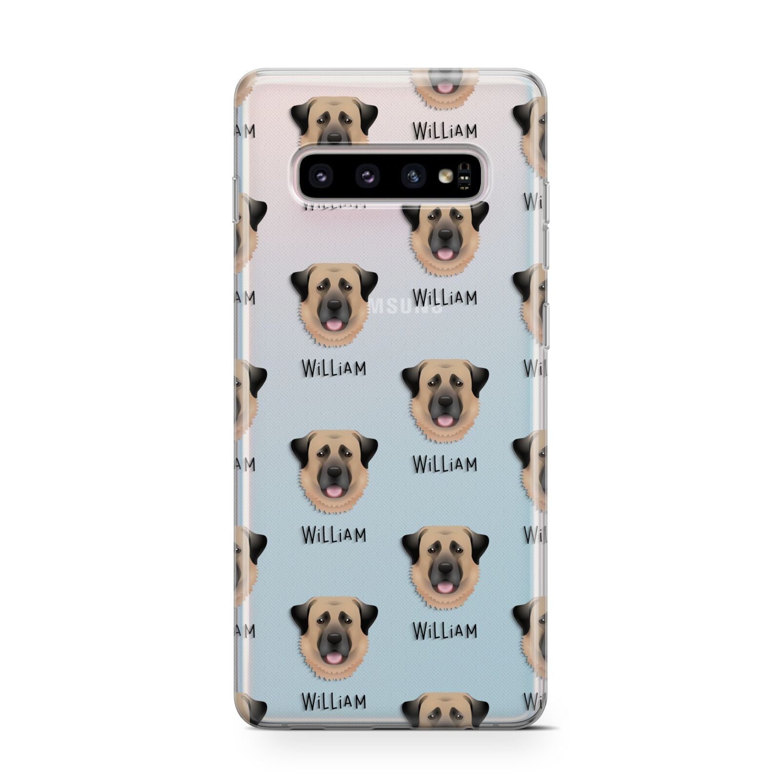 Dog Icon with Name Protective Samsung Galaxy Case