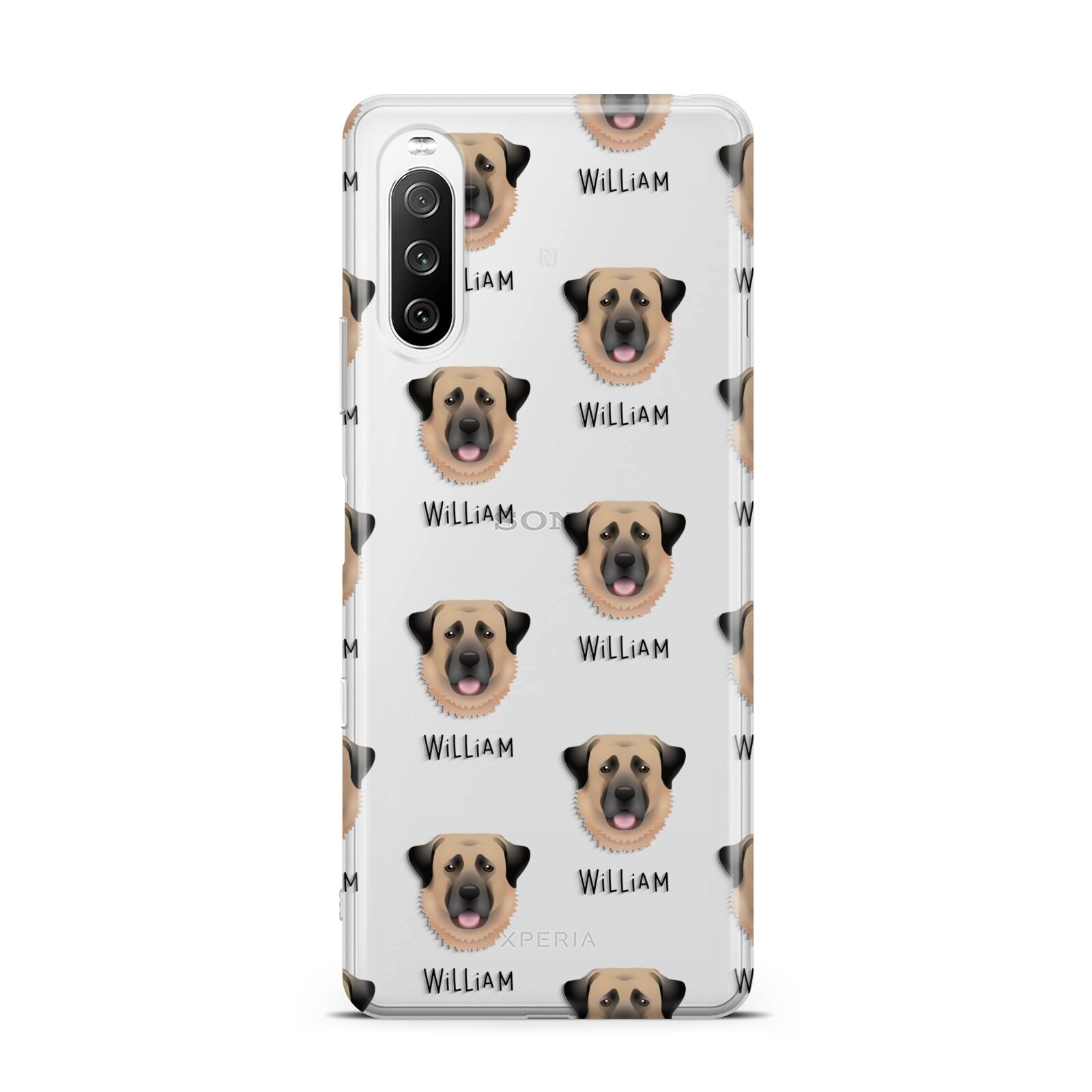 Dog Icon with Name Sony Xperia 10 III Case