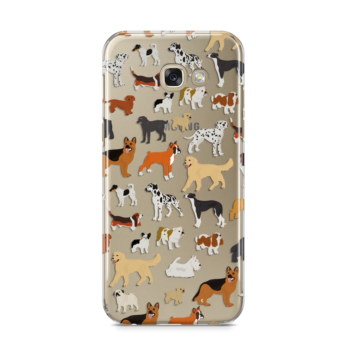 Dog Illustration Samsung Galaxy A5 2017 Case on gold phone