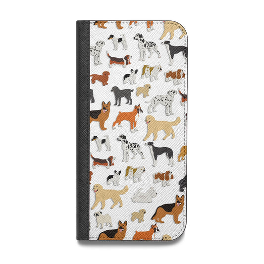 Dog Illustration Vegan Leather Flip Samsung Case