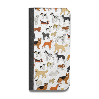 Dog Illustration Vegan Leather Flip iPhone Case