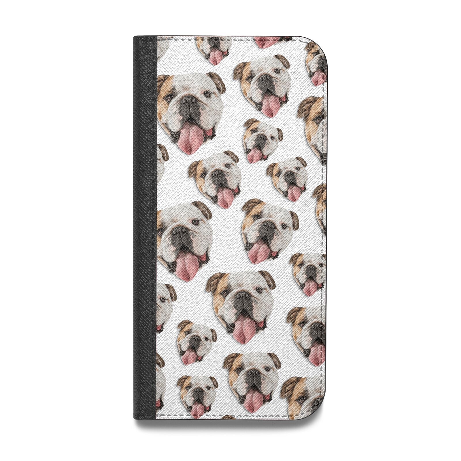 Dog Photo Face Vegan Leather Flip Samsung Case