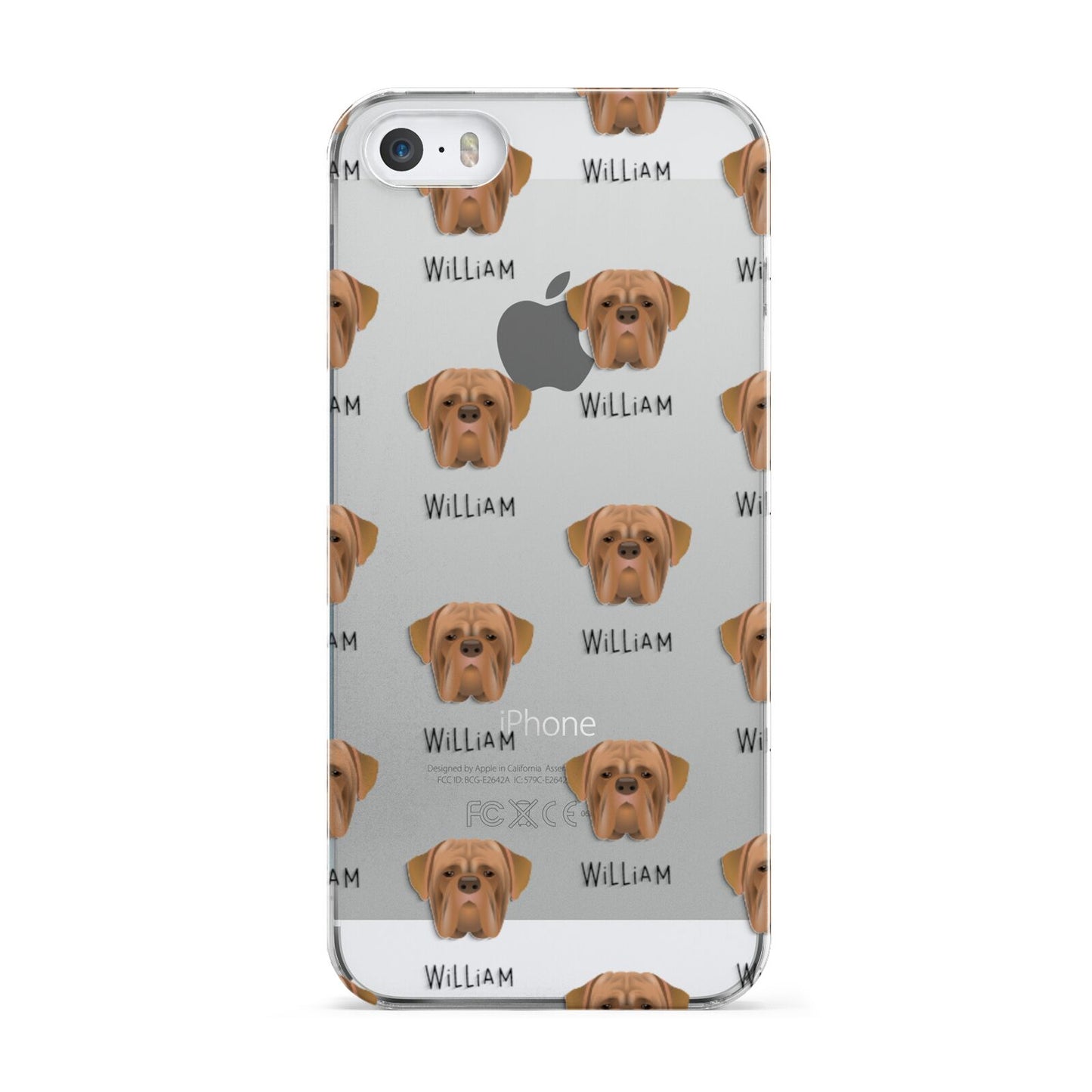 Dogue de Bordeaux Icon with Name Apple iPhone 5 Case