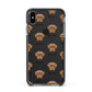 Dogue de Bordeaux Icon with Name Apple iPhone Xs Max Impact Case Black Edge on Black Phone