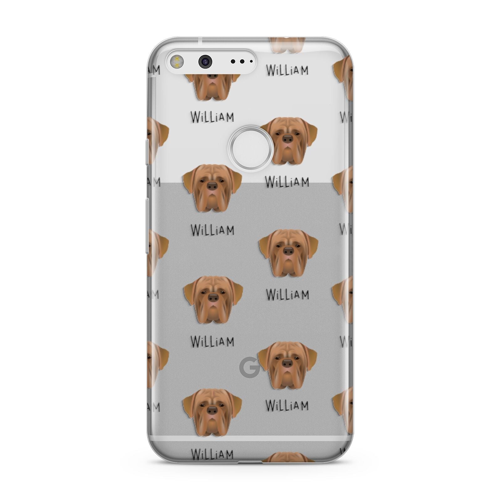 Dogue de Bordeaux Icon with Name Google Pixel Case