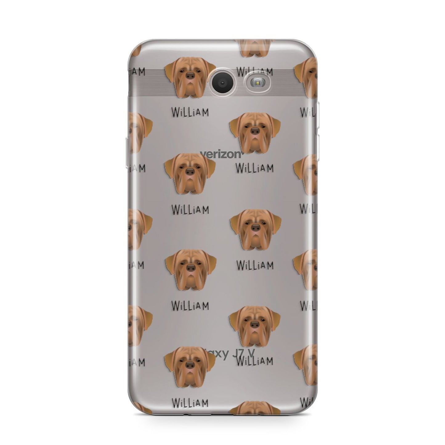 Dogue de Bordeaux Icon with Name Samsung Galaxy J7 2017 Case