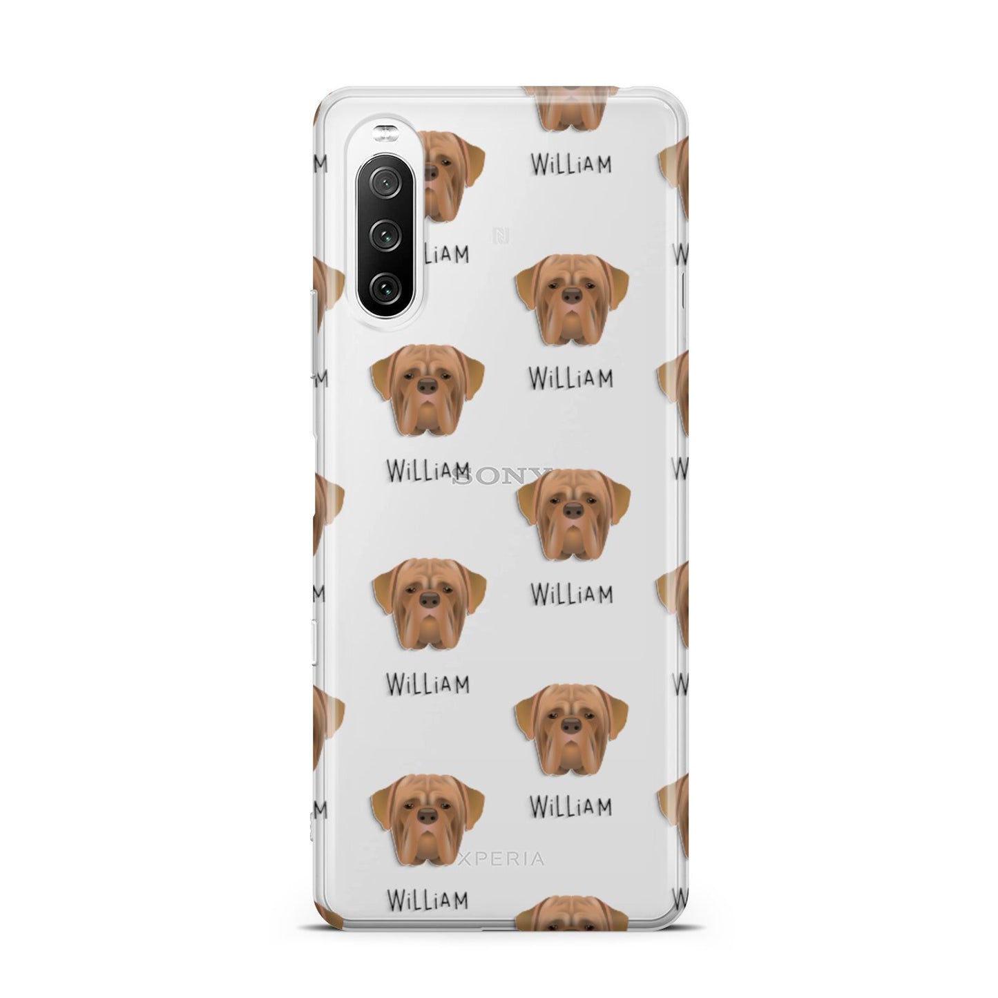 Dogue de Bordeaux Icon with Name Sony Xperia 10 III Case