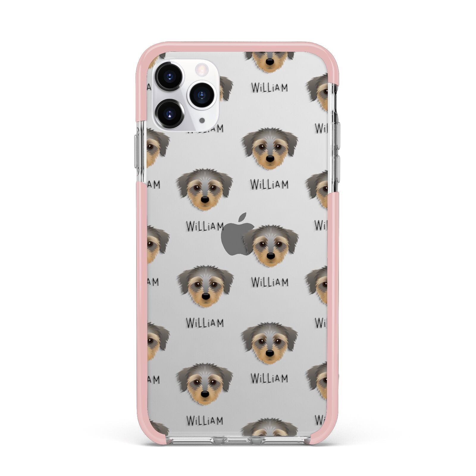 Dorkie Icon with Name iPhone 11 Pro Max Impact Pink Edge Case