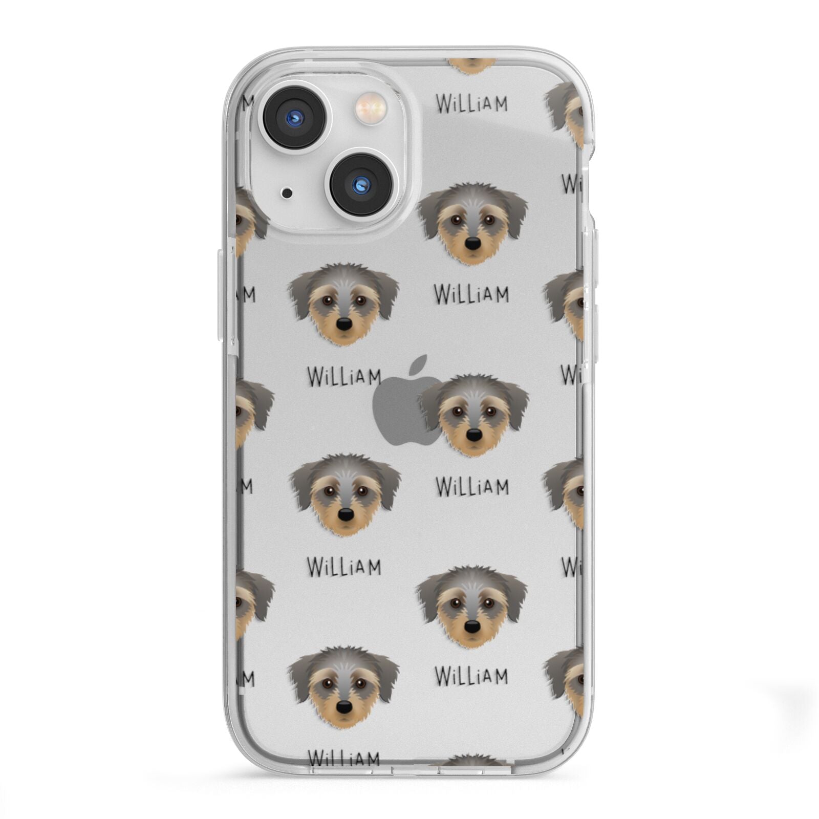 Dorkie Icon with Name iPhone 13 Mini TPU Impact Case with White Edges