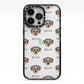 Dorkie Icon with Name iPhone 13 Pro Black Impact Case on Silver phone