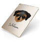 Dorkie Personalised Apple iPad Case on Gold iPad Side View