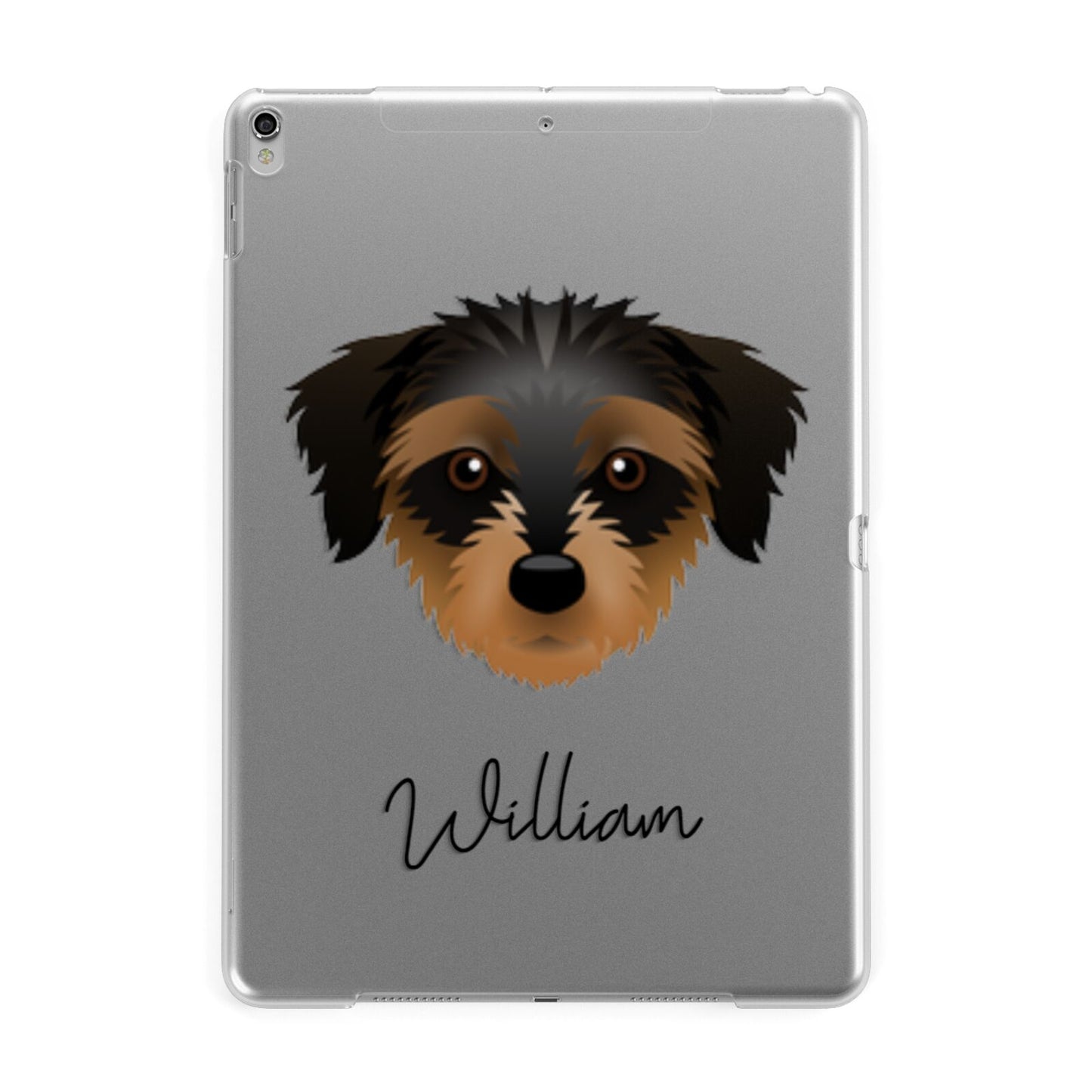 Dorkie Personalised Apple iPad Silver Case