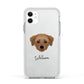 Dorkie Personalised Apple iPhone 11 in White with White Impact Case