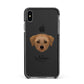 Dorkie Personalised Apple iPhone Xs Max Impact Case Black Edge on Black Phone