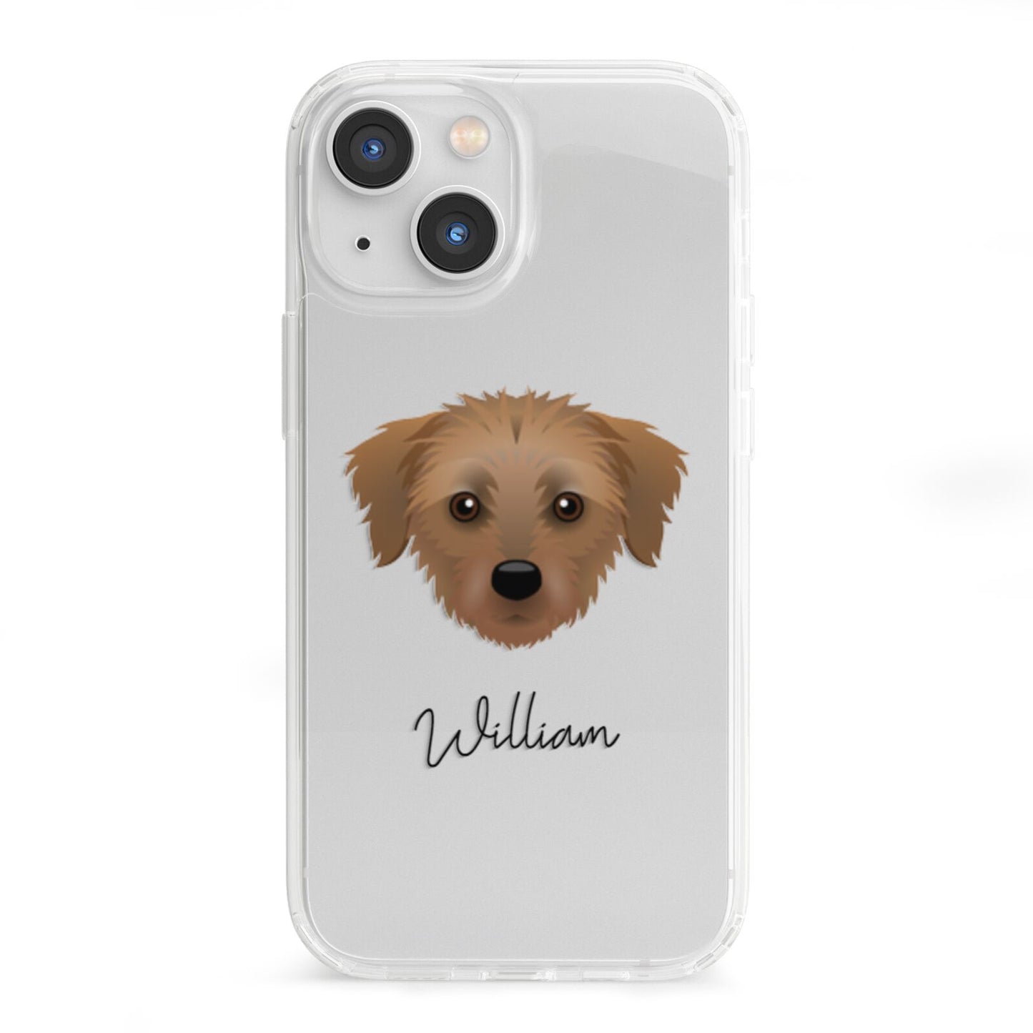 Dorkie Personalised iPhone 13 Mini Clear Bumper Case