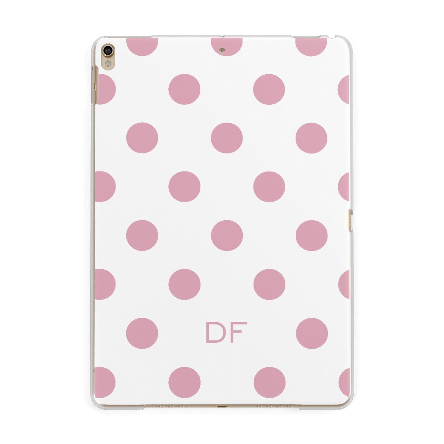 Dots Initials Personalised Apple iPad Gold Case