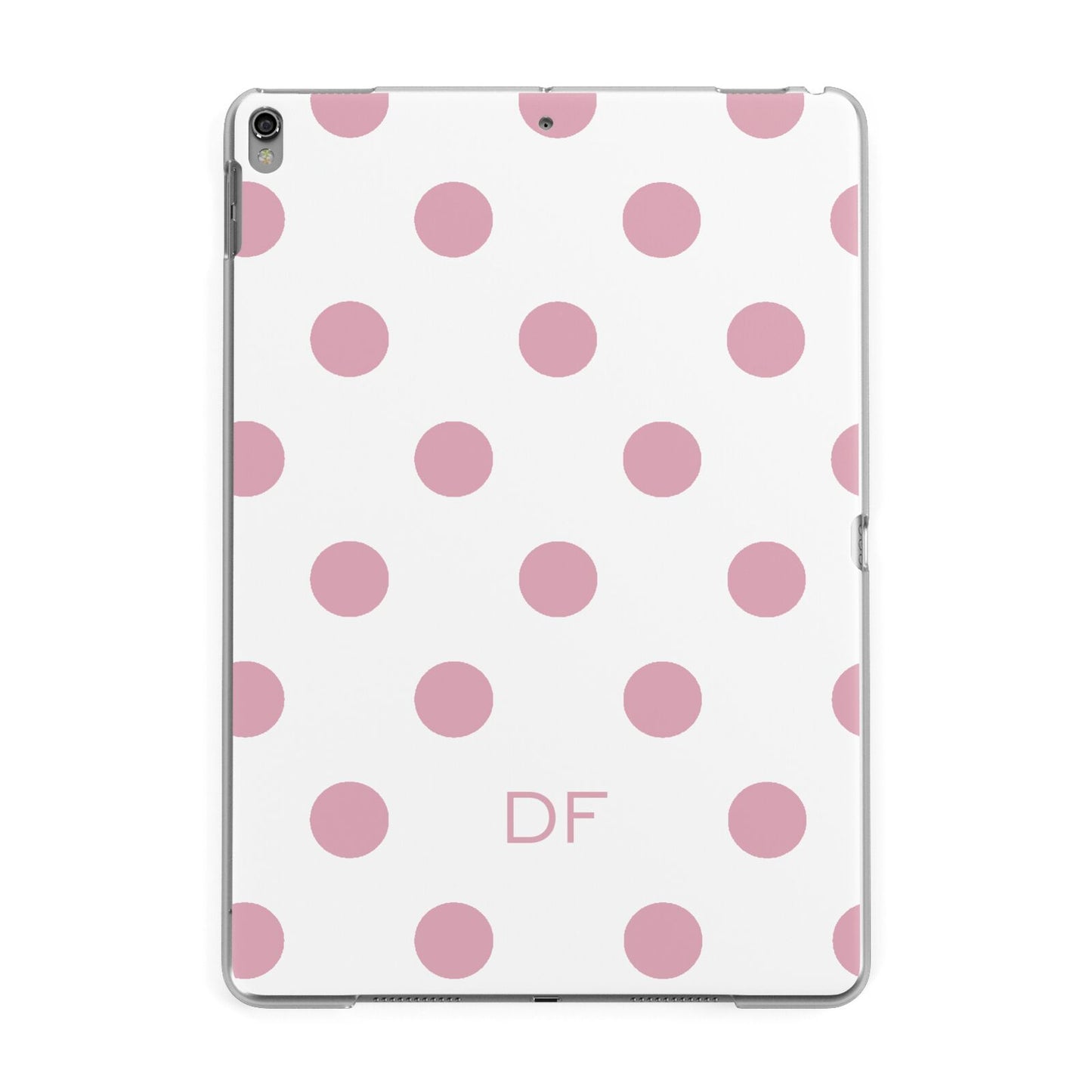 Dots Initials Personalised Apple iPad Grey Case