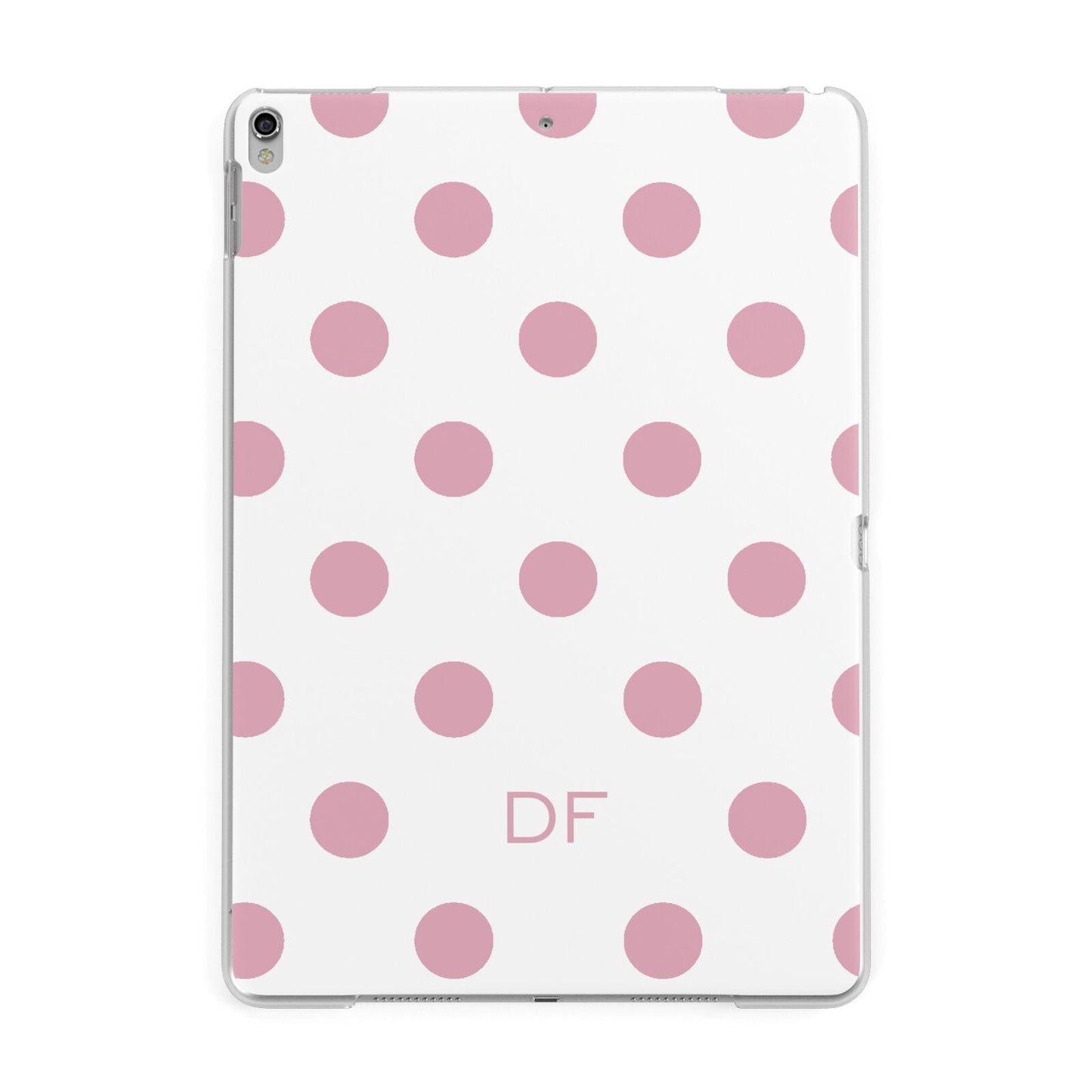 Dots Initials Personalised Apple iPad Silver Case