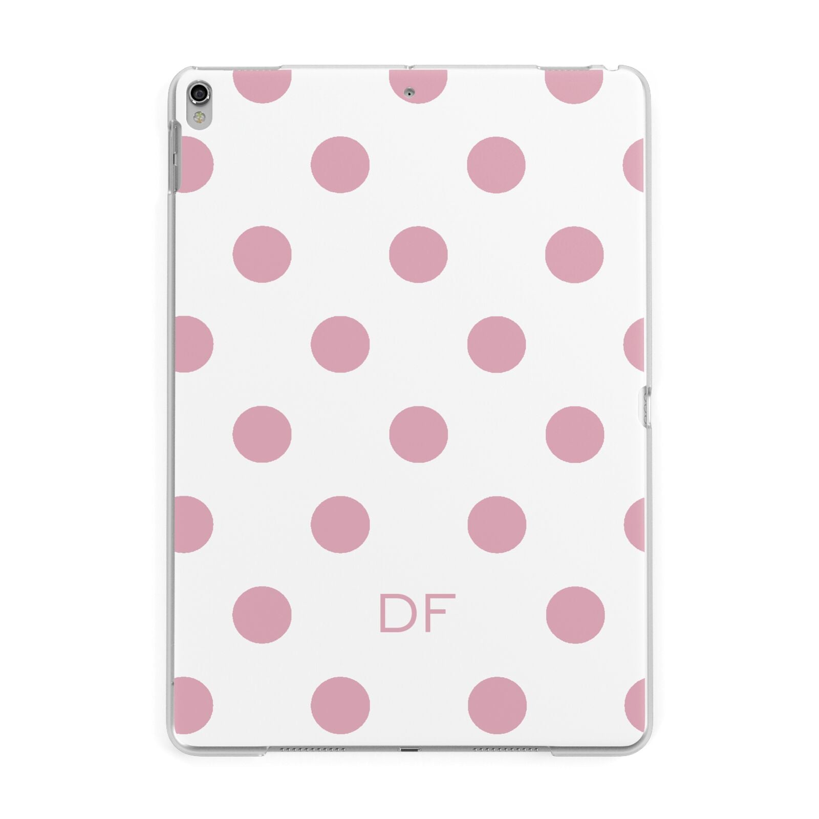 Dots Initials Personalised Apple iPad Silver Case