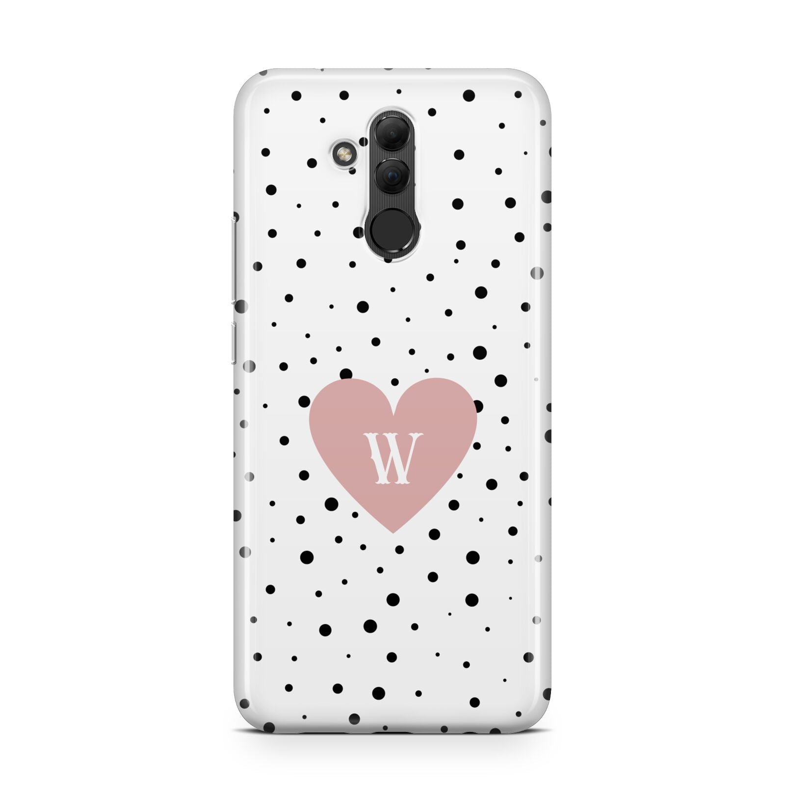 Dotted Pink Heart Personalised Huawei Mate 20 Lite