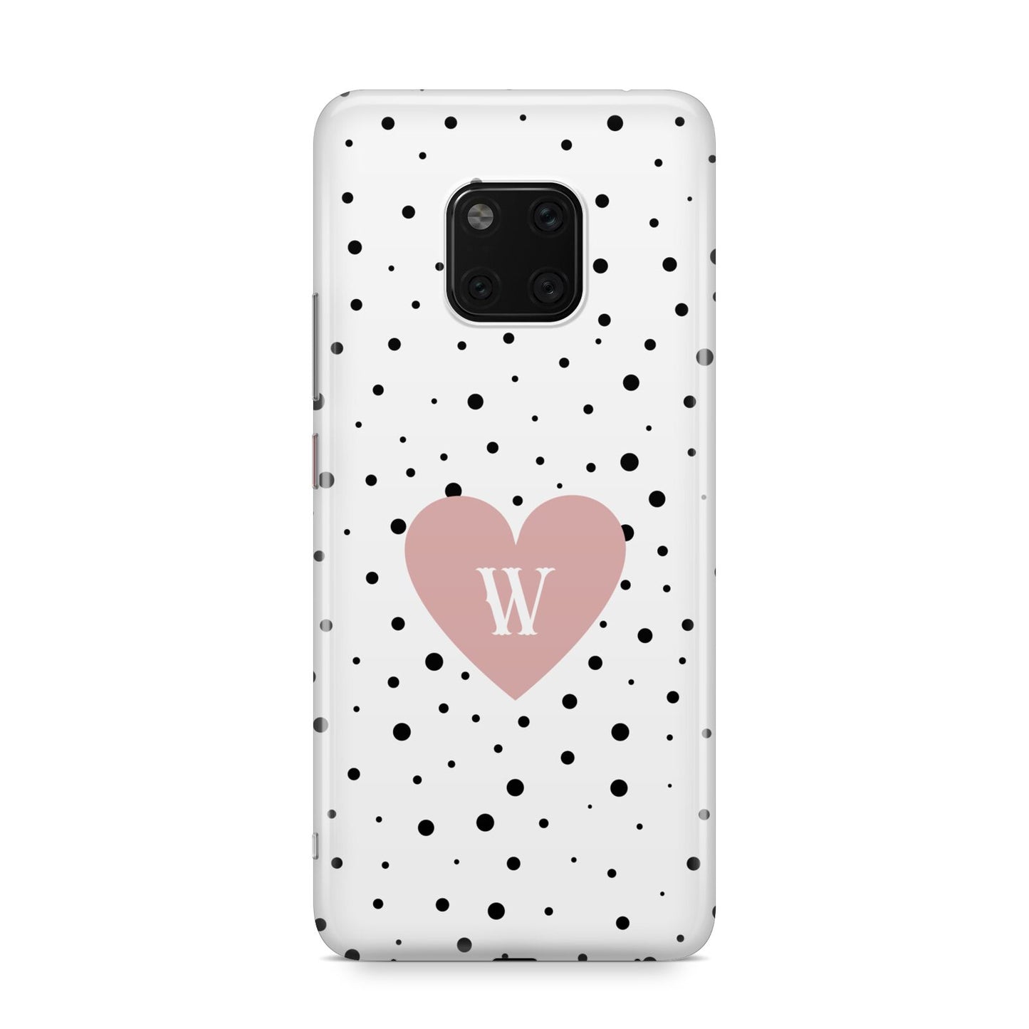 Dotted Pink Heart Personalised Huawei Mate 20 Pro Phone Case