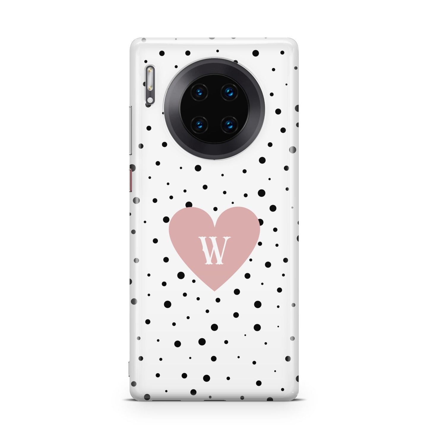 Dotted Pink Heart Personalised Huawei Mate 30 Pro Phone Case