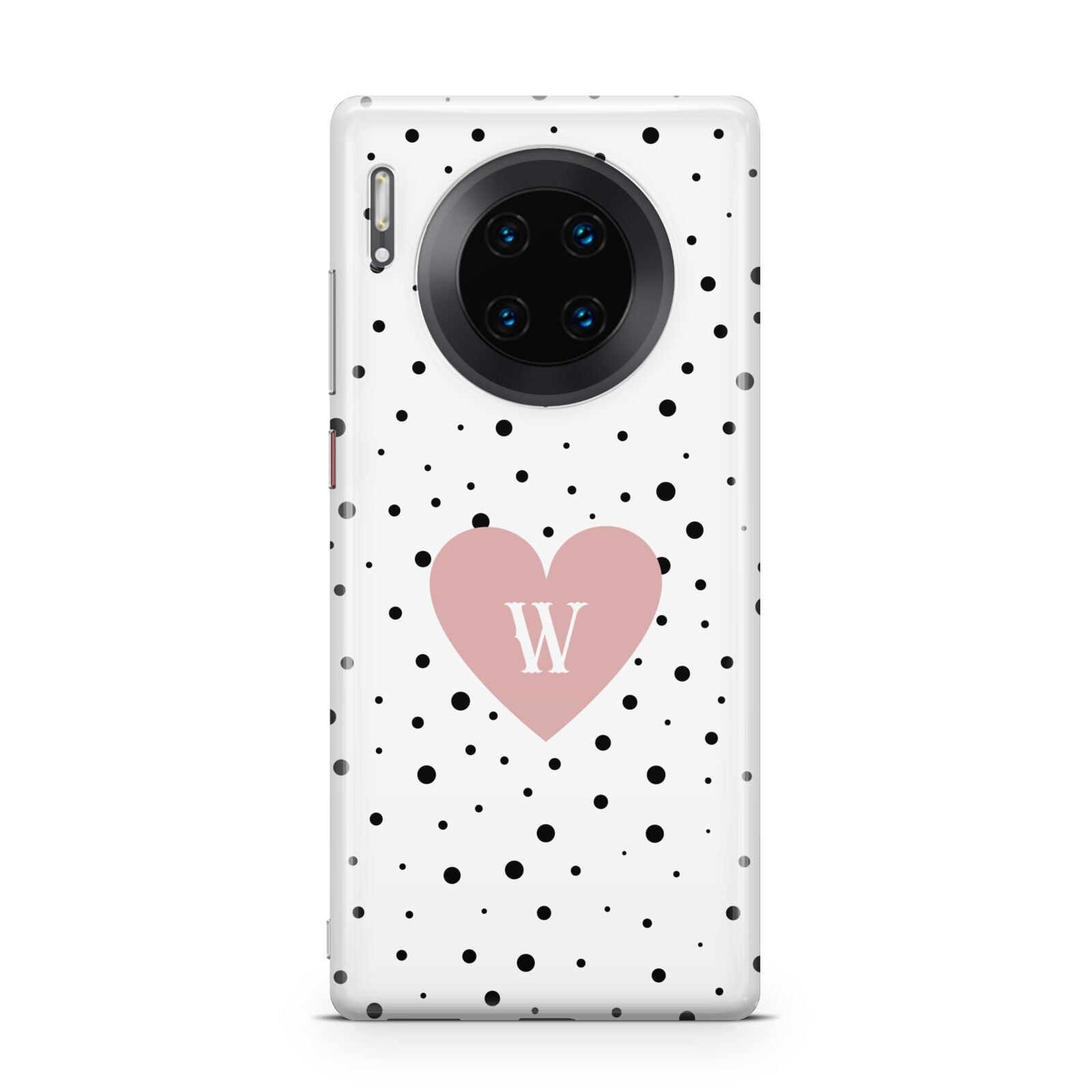 Dotted Pink Heart Personalised Huawei Mate 30 Pro Phone Case