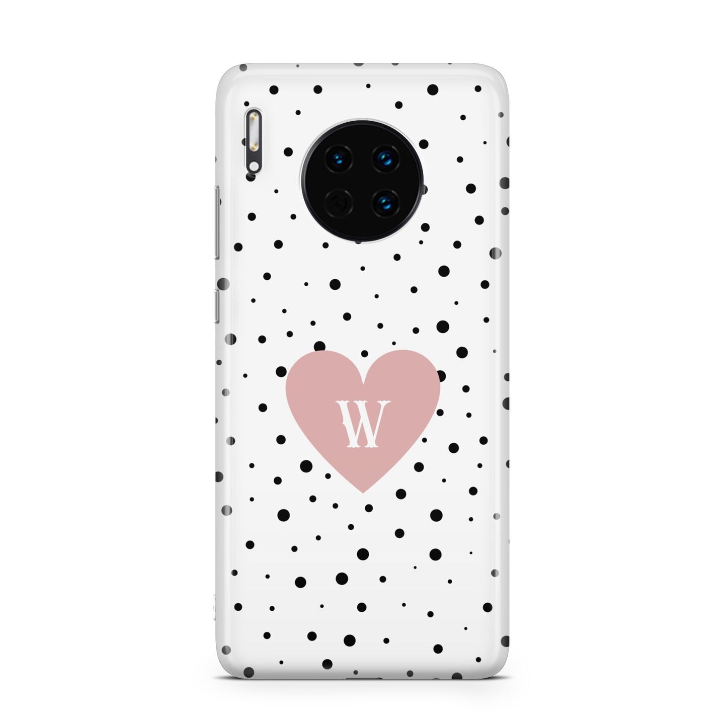 Dotted Pink Heart Personalised Huawei Mate 30