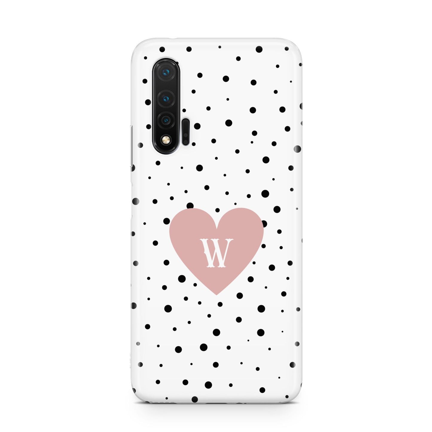 Dotted Pink Heart Personalised Huawei Nova 6 Phone Case