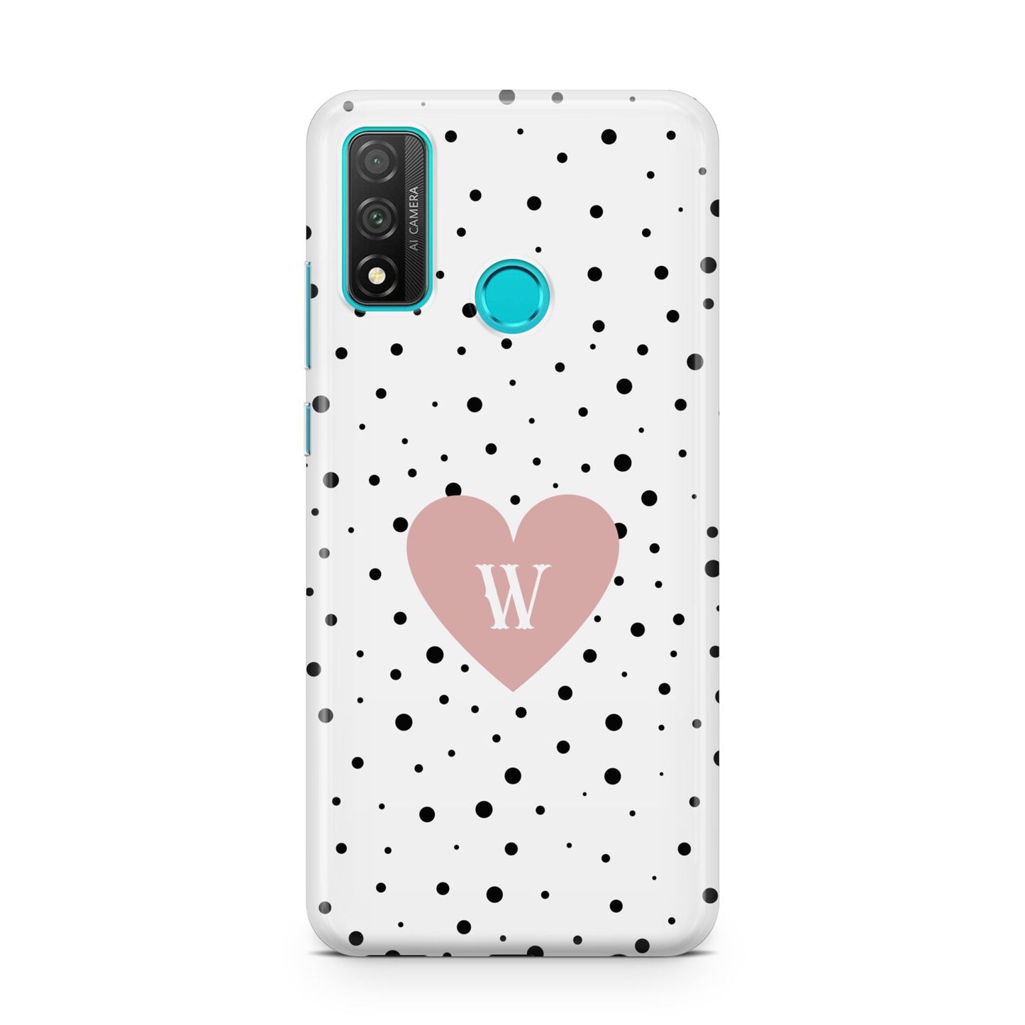 Dotted Pink Heart Personalised Huawei P Smart 2020