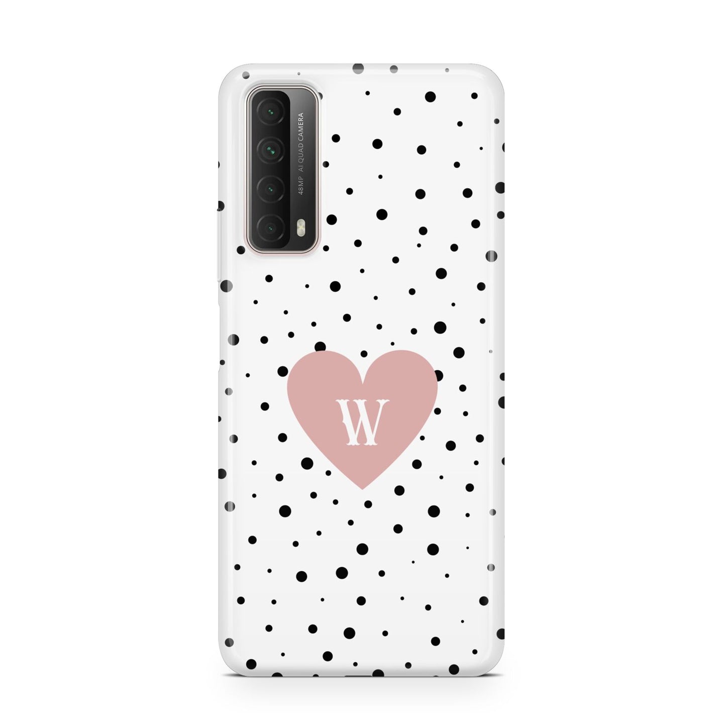 Dotted Pink Heart Personalised Huawei P Smart 2021