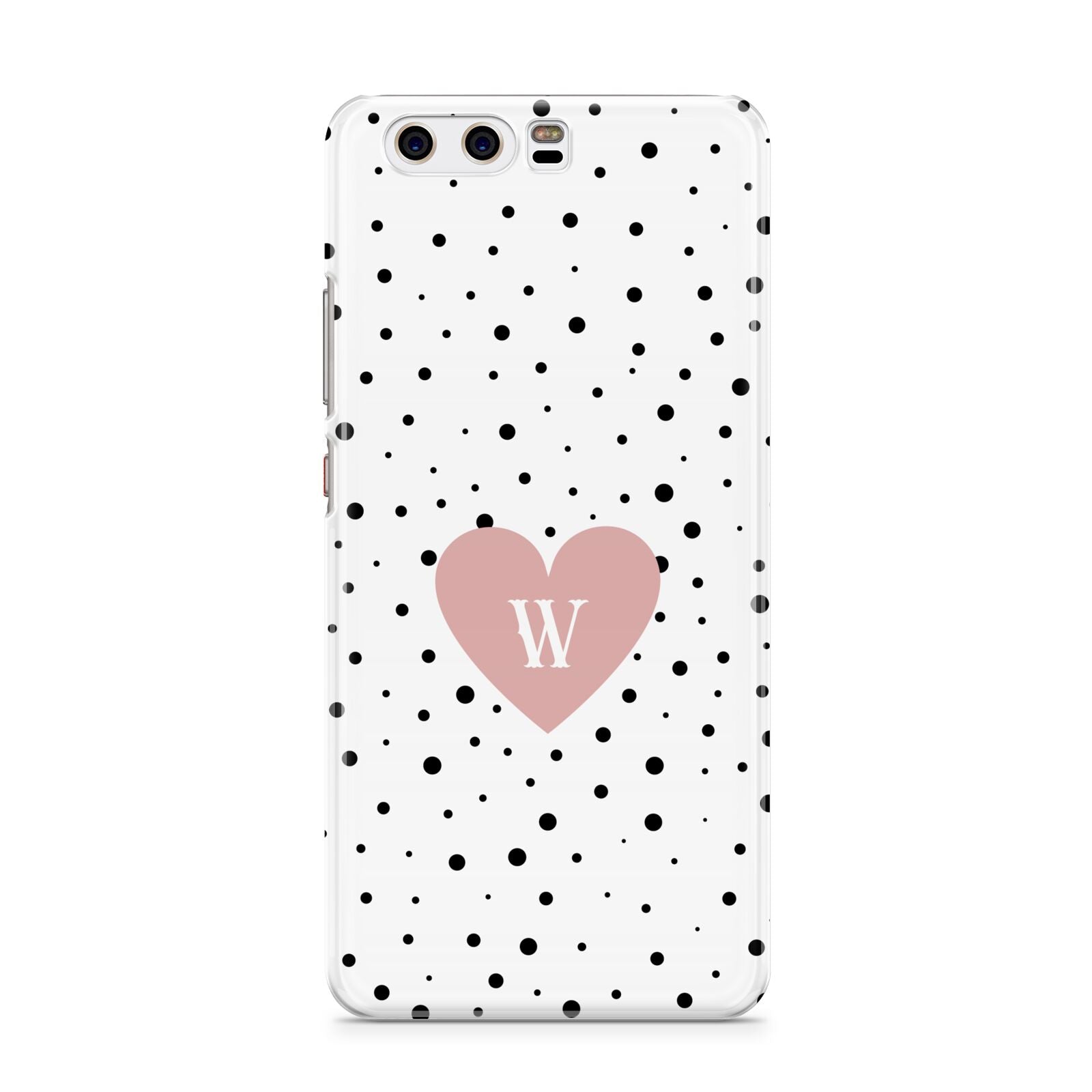 Dotted Pink Heart Personalised Huawei P10 Phone Case