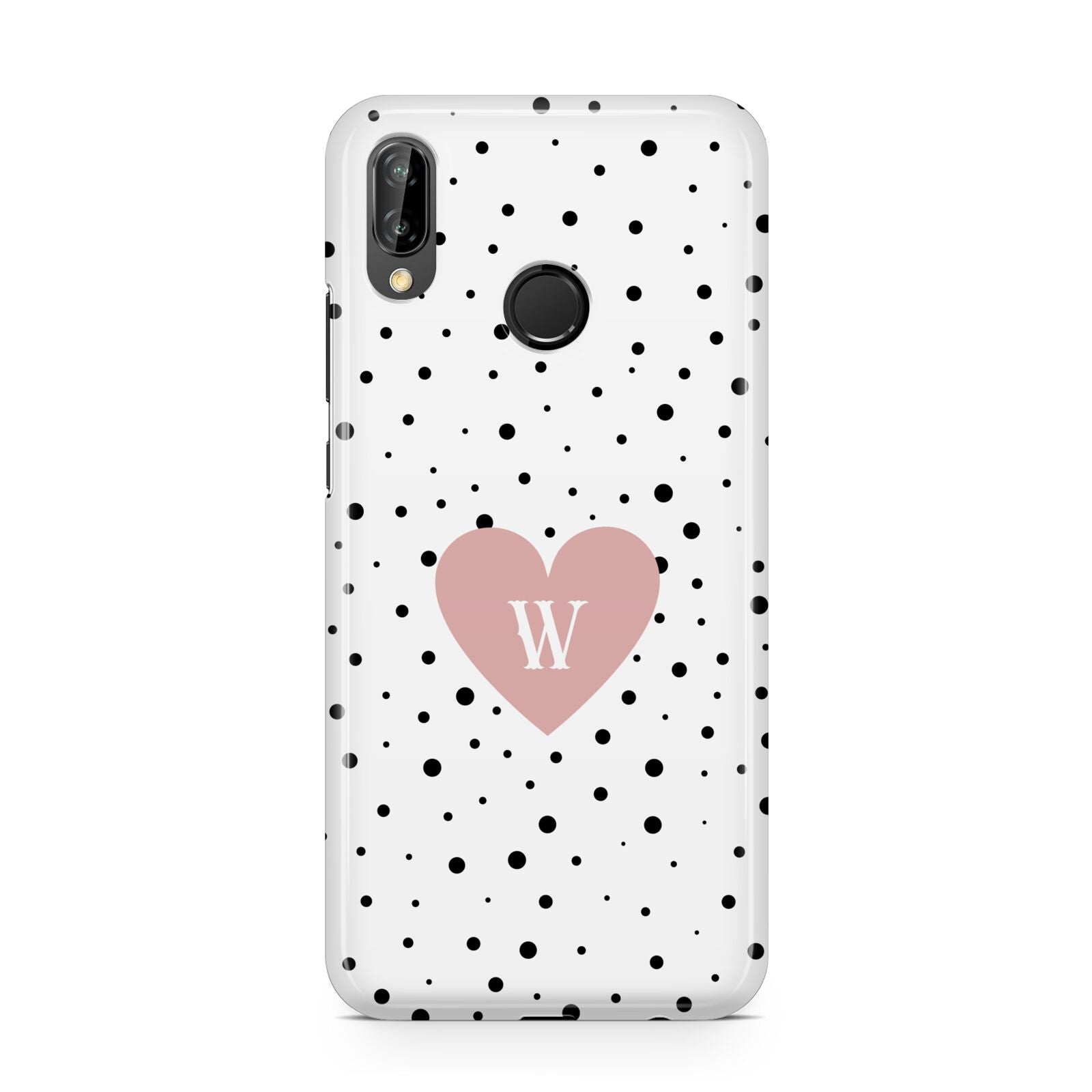 Dotted Pink Heart Personalised Huawei P20 Lite Phone Case