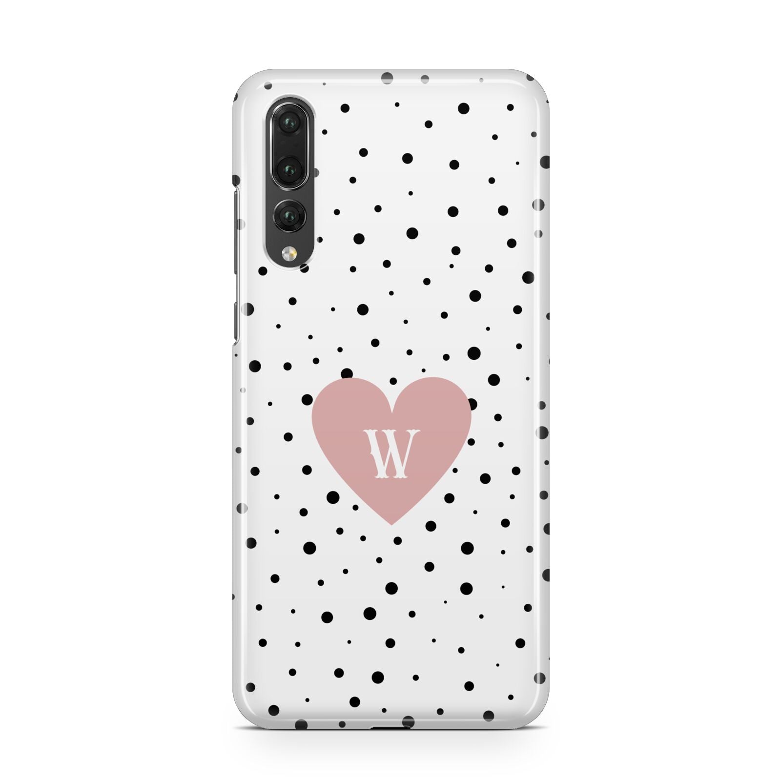 Dotted Pink Heart Personalised Huawei P20 Pro Phone Case