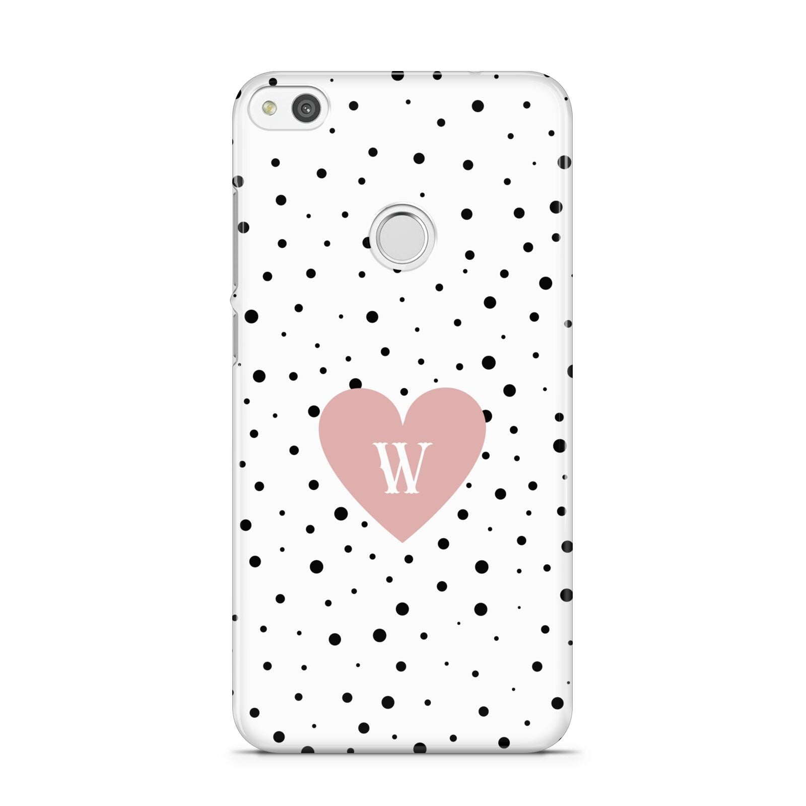 Dotted Pink Heart Personalised Huawei P8 Lite Case