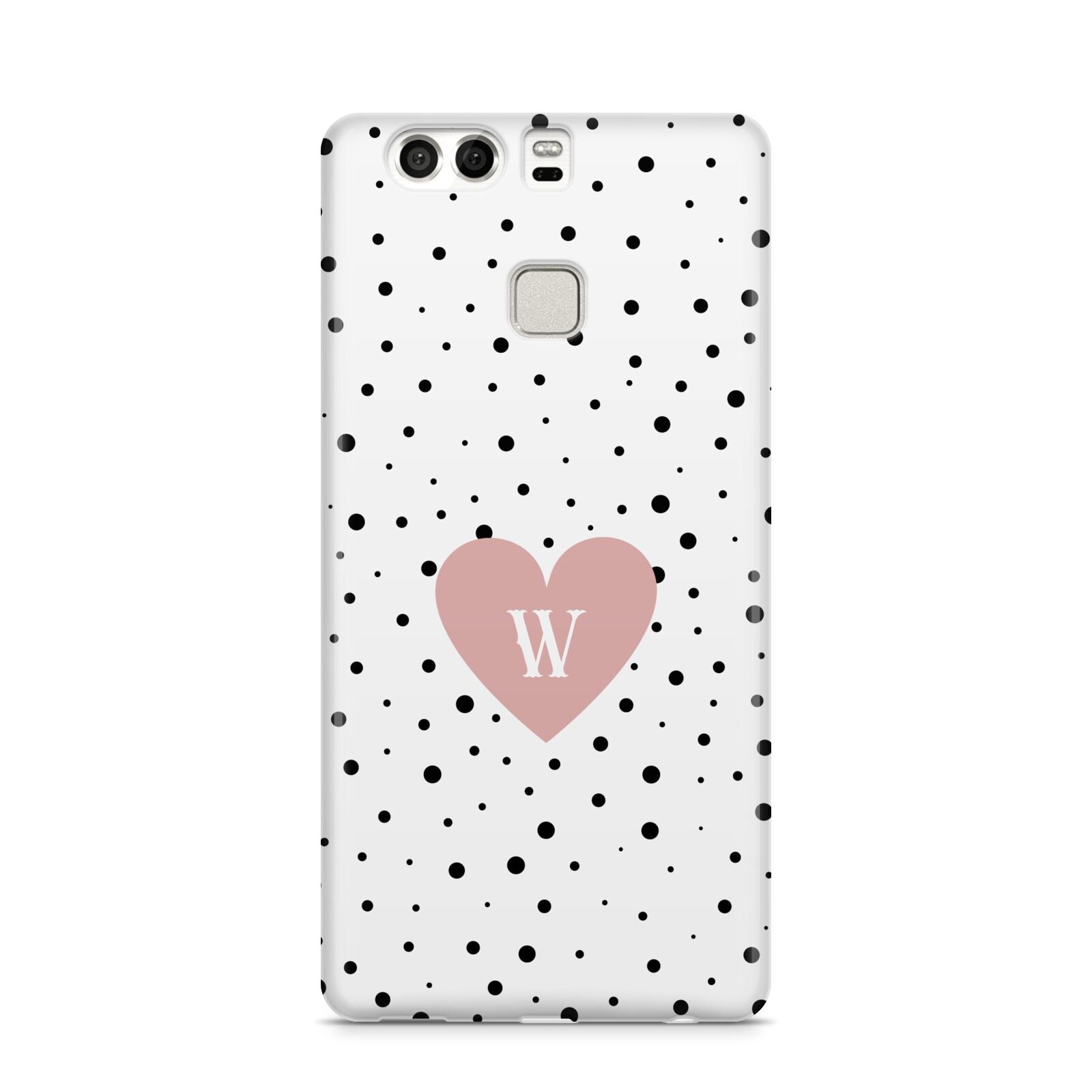 Dotted Pink Heart Personalised Huawei P9 Case