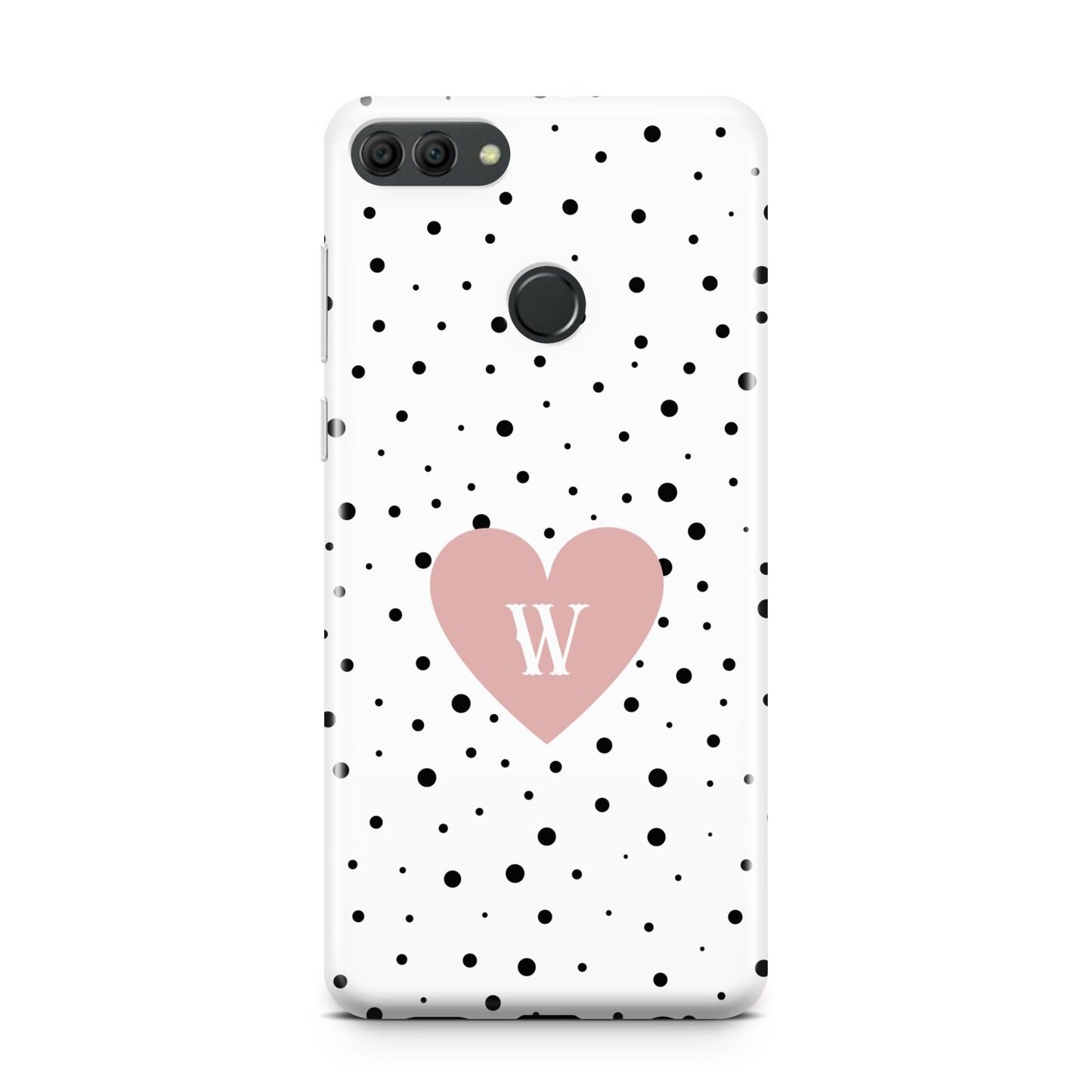 Dotted Pink Heart Personalised Huawei Y9 2018