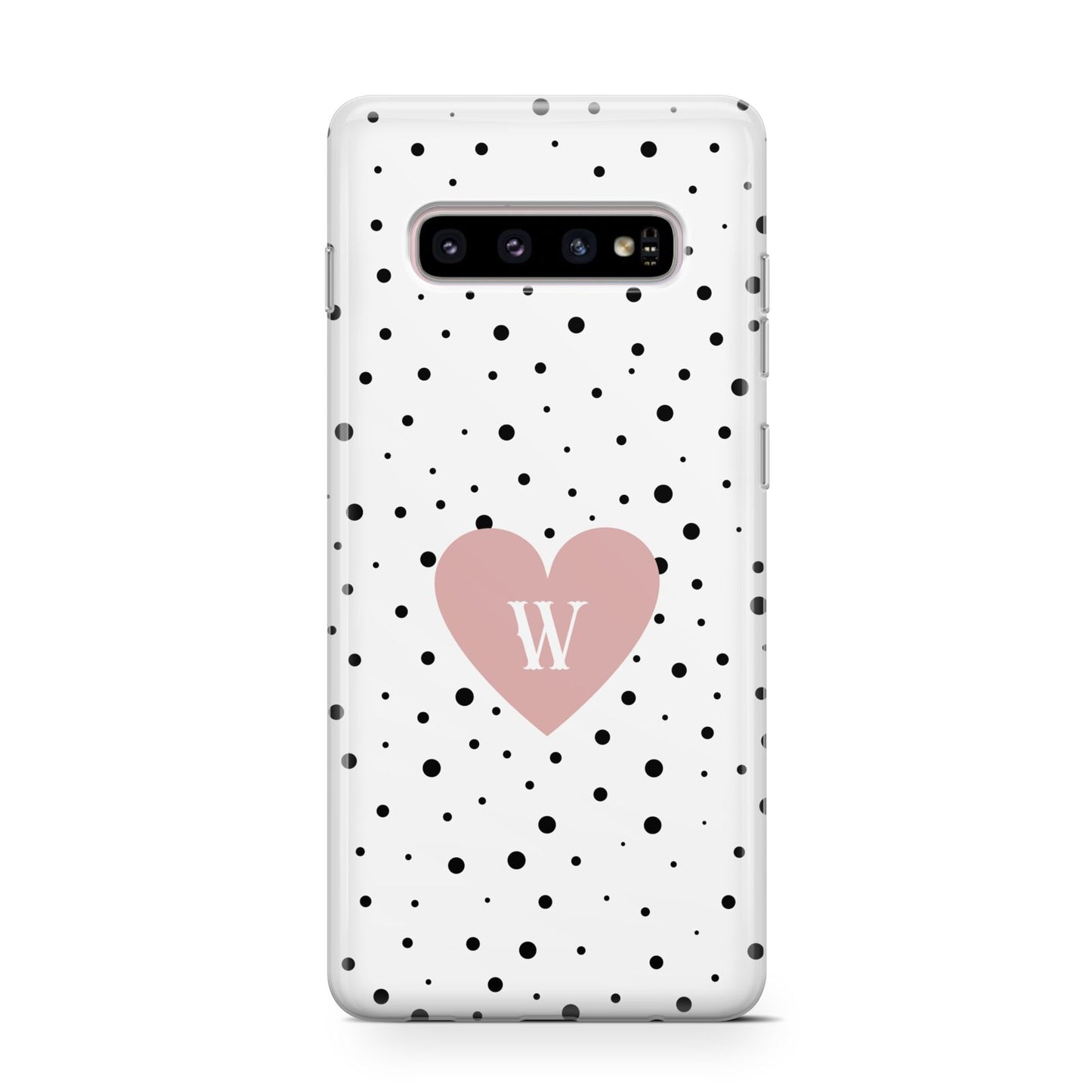 Dotted Pink Heart Personalised Protective Samsung Galaxy Case