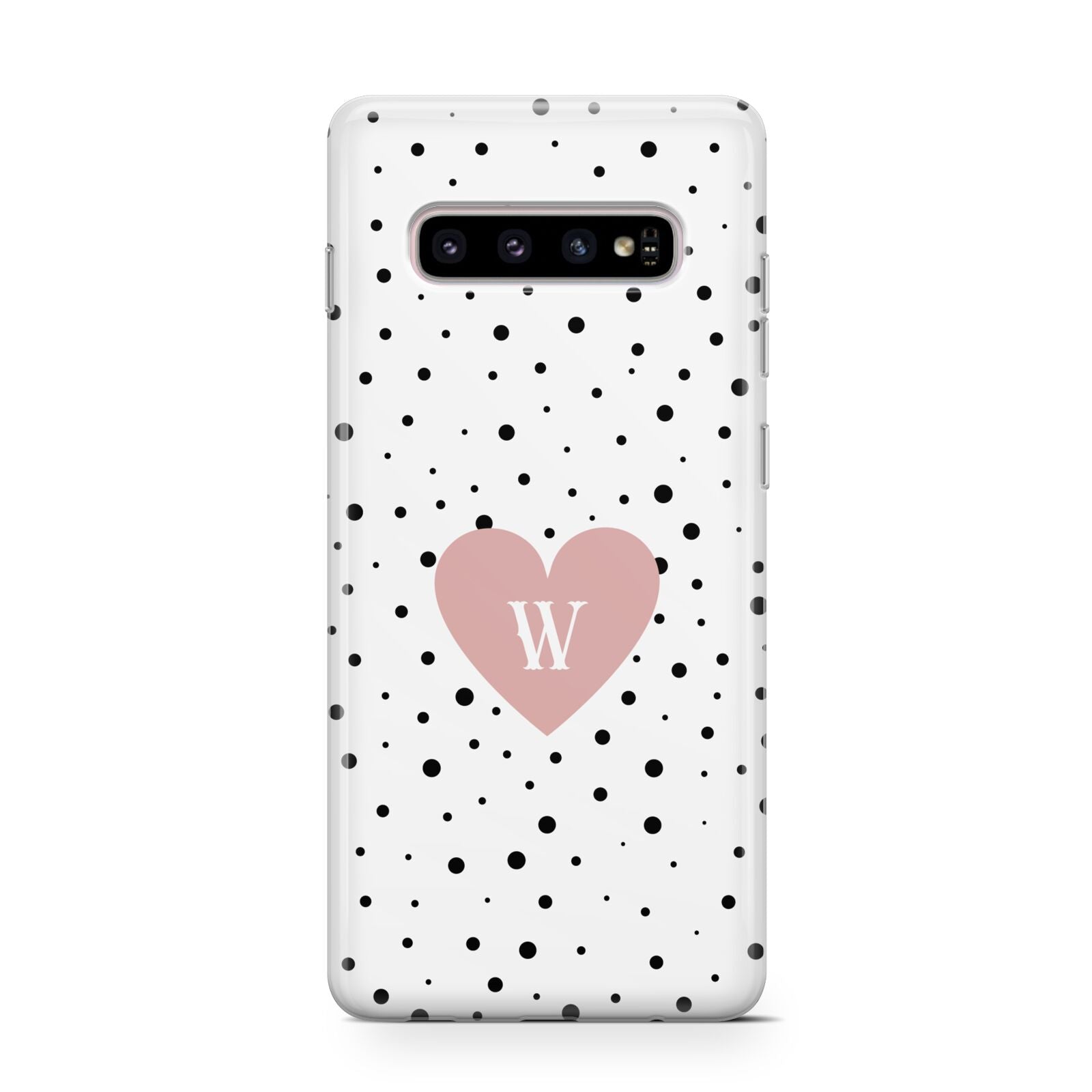 Dotted Pink Heart Personalised Protective Samsung Galaxy Case