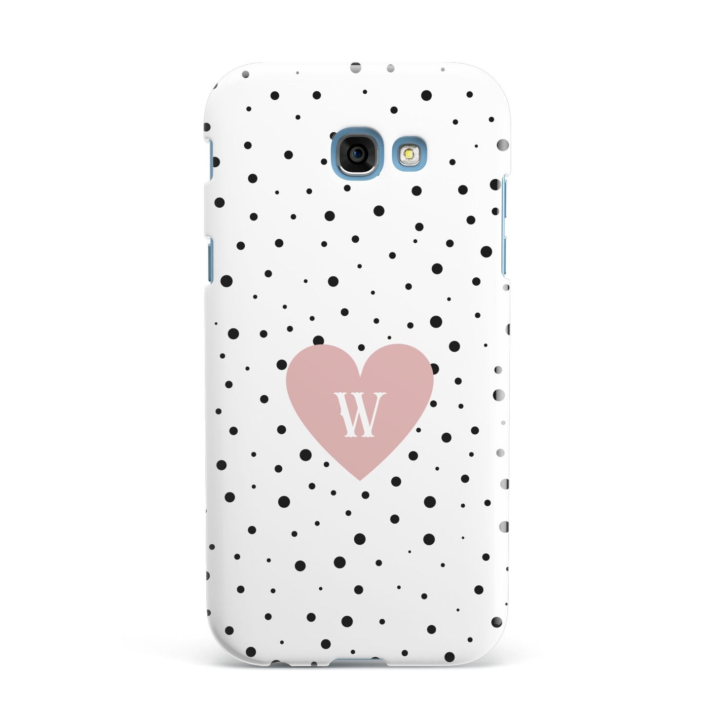 Dotted Pink Heart Personalised Samsung Galaxy A7 2017 Case