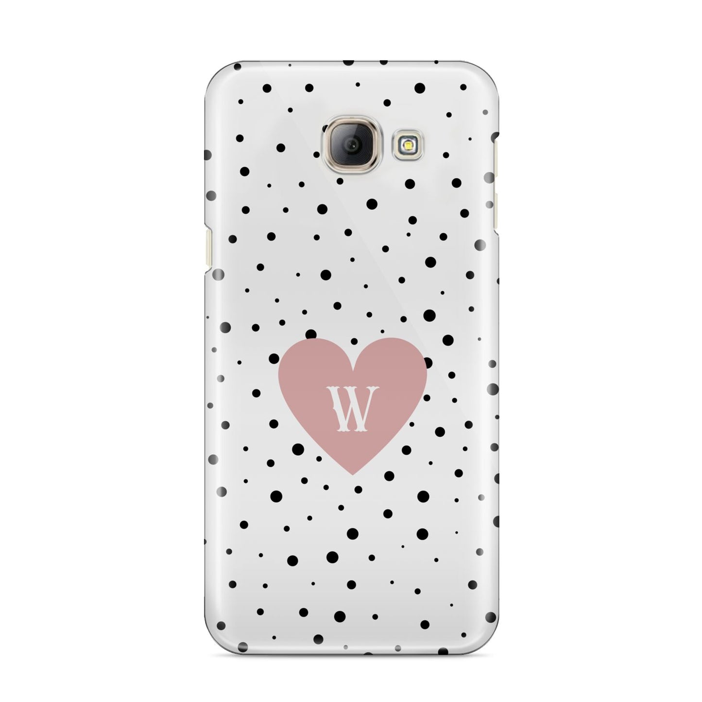 Dotted Pink Heart Personalised Samsung Galaxy A8 2016 Case