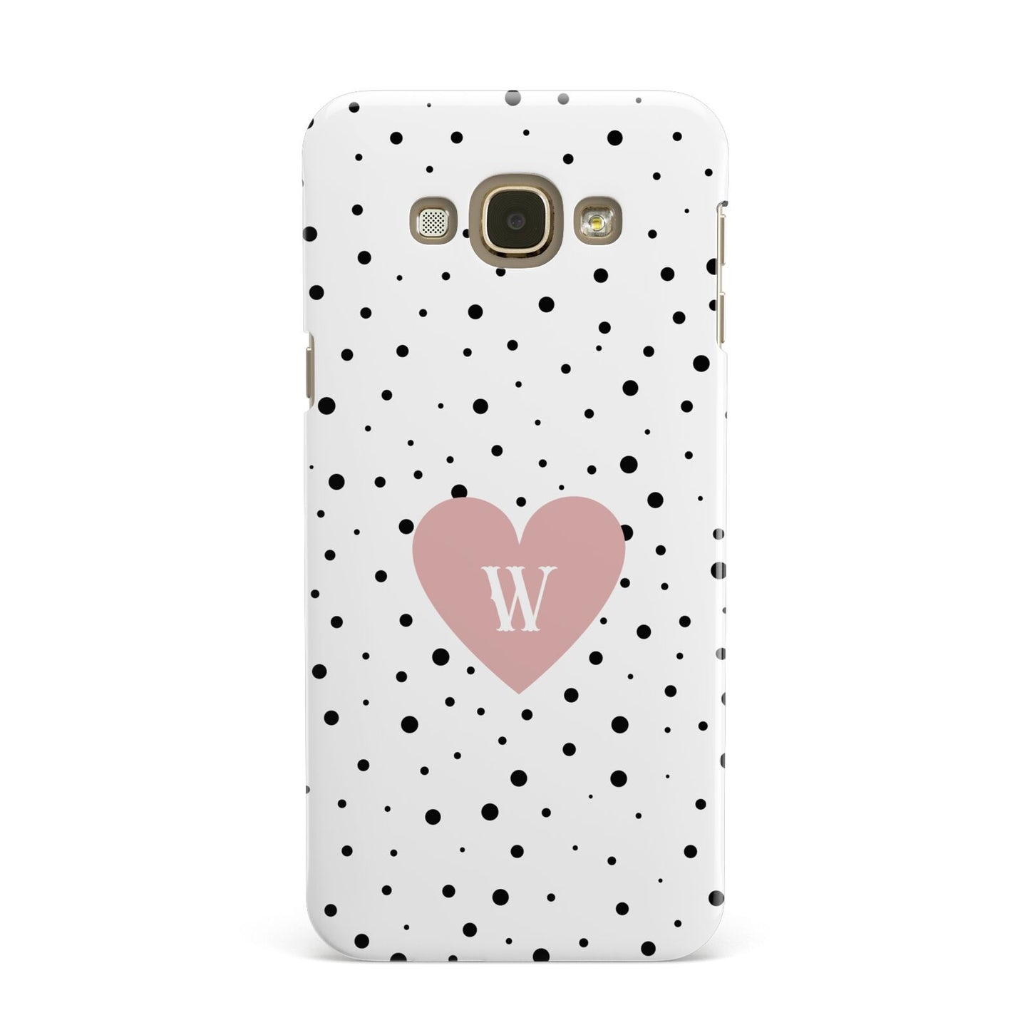 Dotted Pink Heart Personalised Samsung Galaxy A8 Case