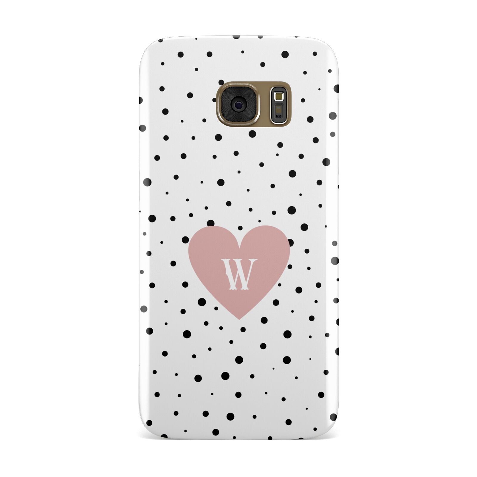 Dotted Pink Heart Personalised Samsung Galaxy Case