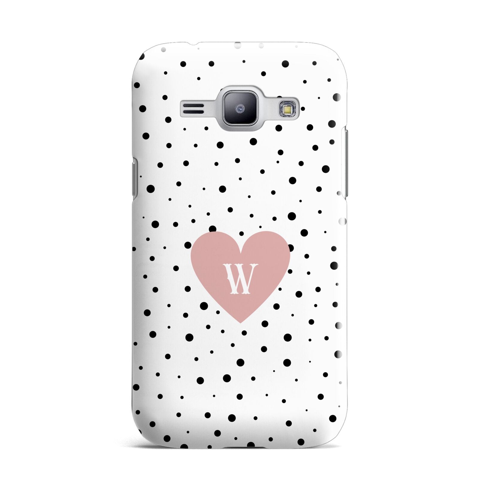 Dotted Pink Heart Personalised Samsung Galaxy J1 2015 Case