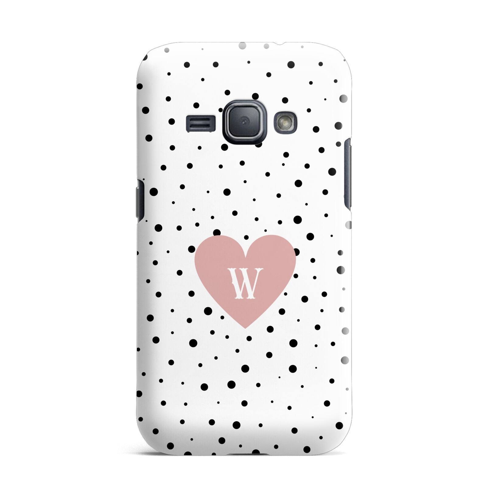 Dotted Pink Heart Personalised Samsung Galaxy J1 2016 Case