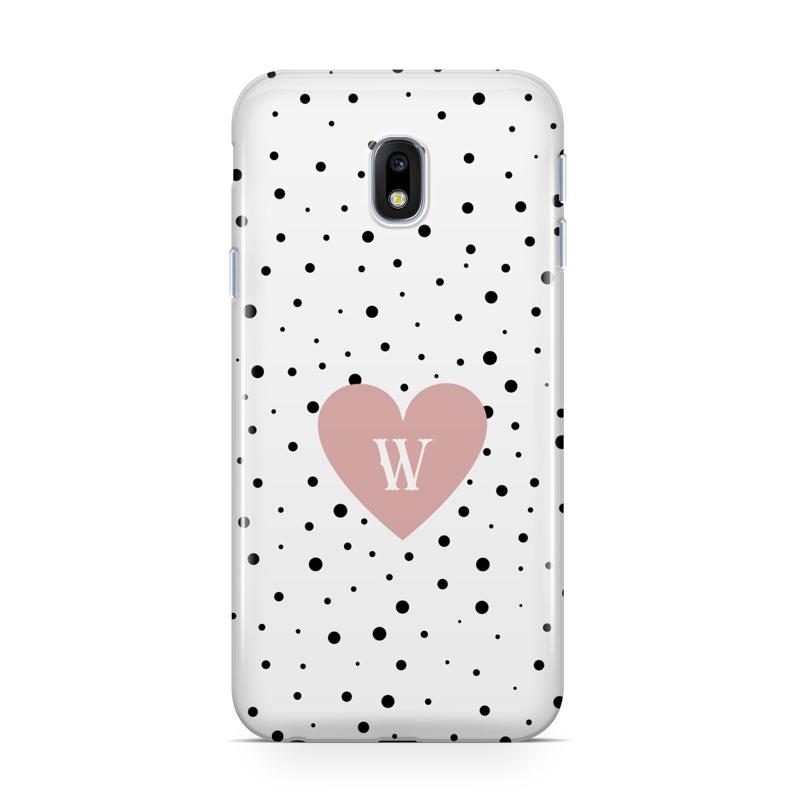 Dotted Pink Heart Personalised Samsung Galaxy J3 2017 Case